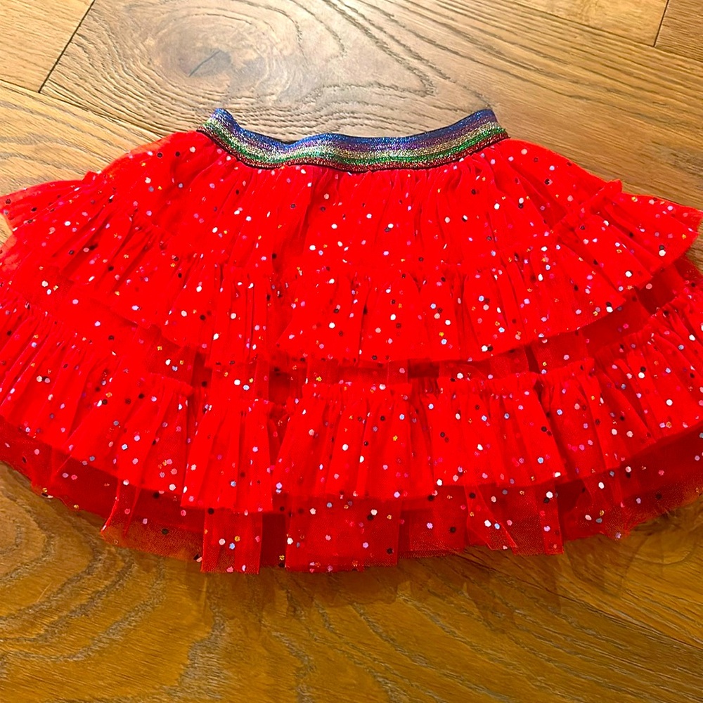 Truly Me red sparkle skirt